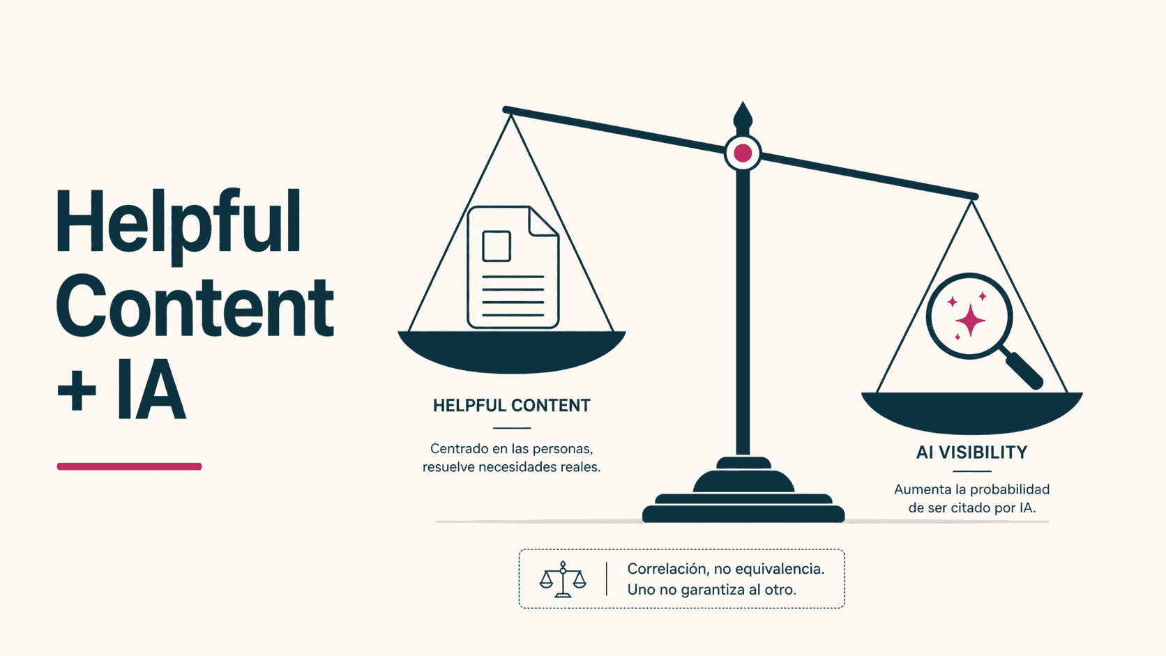 Helpful content y visibilidad en IA