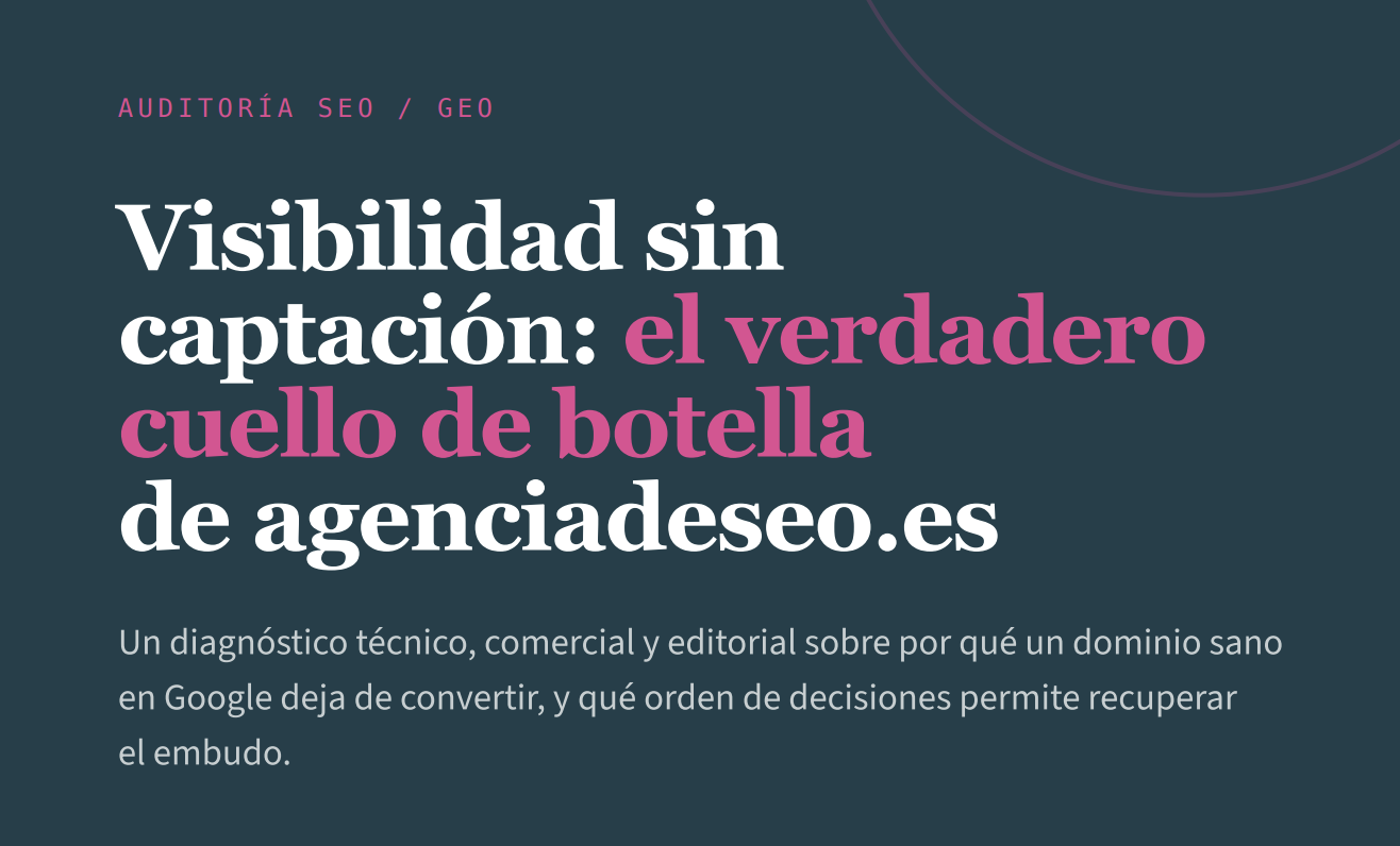 Auditoria SEO y GEO de agenciadeseo.es
