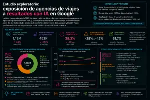 Estudio exploratorio sobre exposición de agencias de viajes a resultados con IA en Google